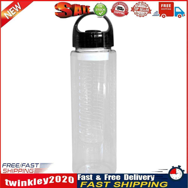 700ml Leakproof Water Bottle Plastic Soak Fruit Outdoor Drinkware (Black) Newly