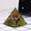 Orgonite Pyramid Amethyst Expel Evil Force Gather Fortune Jewelry Gift Gem Stone
