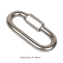 Stainless Steel Screw Lock Quick Links Chain Climbing Carabiner Hook (M4)