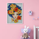 Big Eye Girl DIY Mosaic Rhinestone Picture Full Round Drill Diamond Paintin