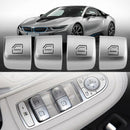 4pcs/set Master Window Switch Repair Button Caps for Mercedes Benz C Class