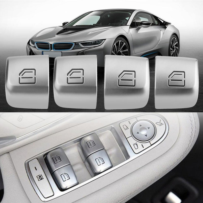 4pcs/set Master Window Switch Repair Button Caps for Mercedes Benz C Class