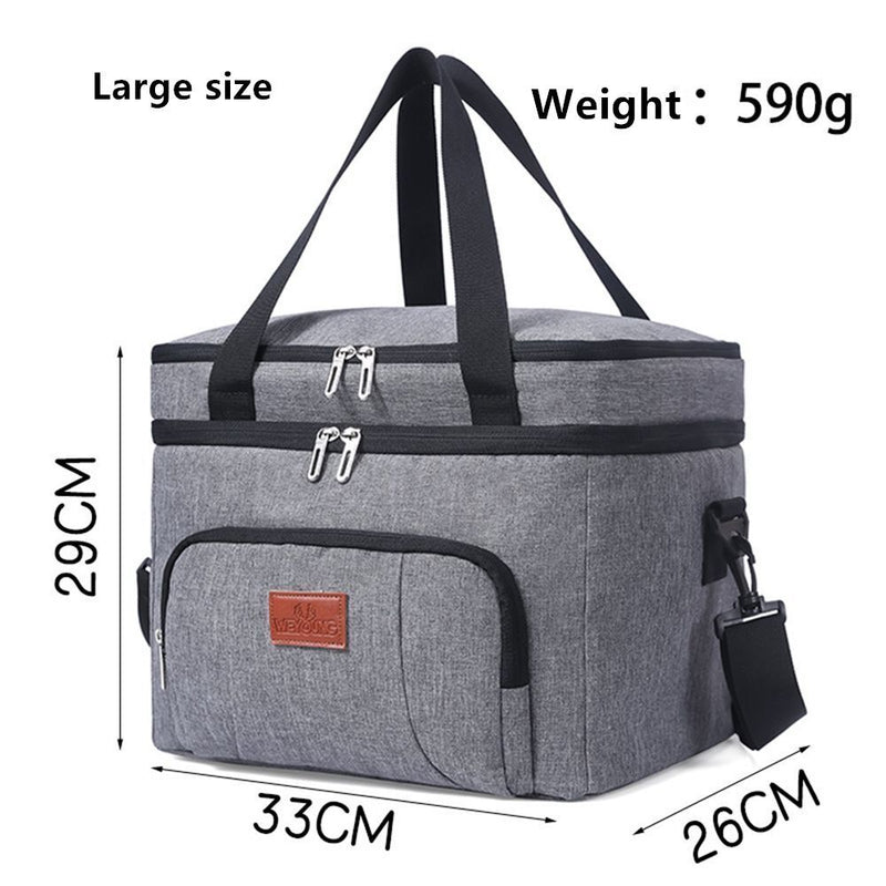 Waterproof Picnic Box Double-deck Single shoulder Lunch Bag Storage Bag