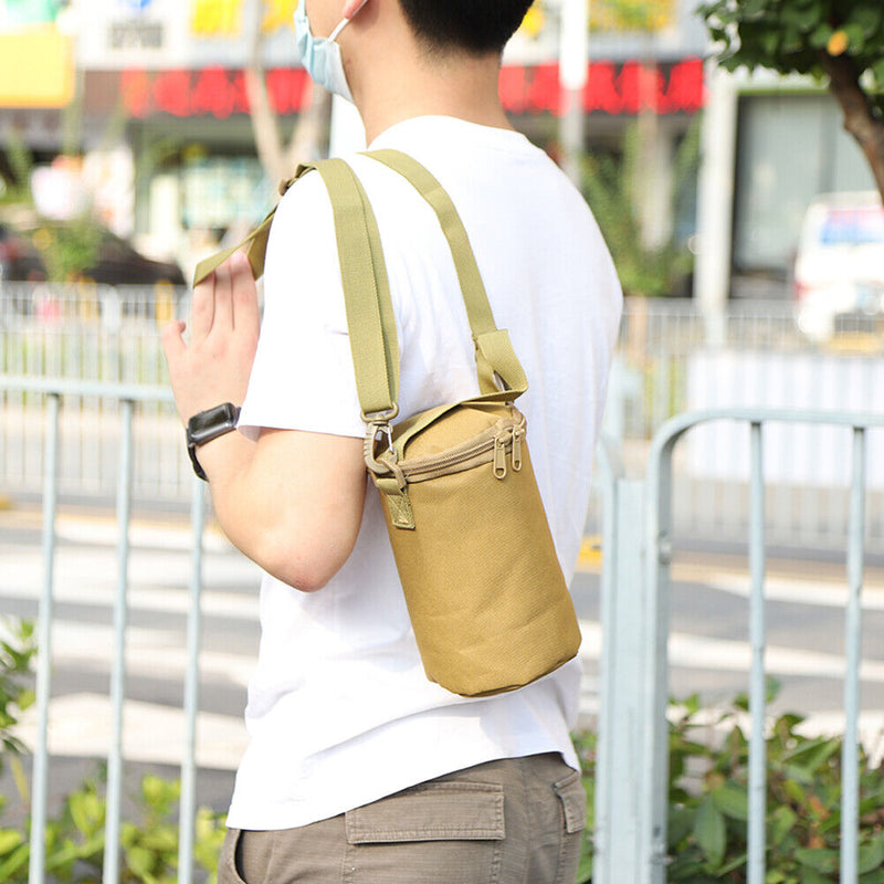 Outdoor Gas Canister Lamp Storage Bag Portable Water Bottle Cover (Camel S)