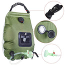 Foldable 20L Solar Water Storage Bags Outdoor Heating Shower Bags (Green) Newly