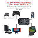 Wired Mechanical Backlit Keyboard RGB Mouse Converter Combo Set for PS4/PS5