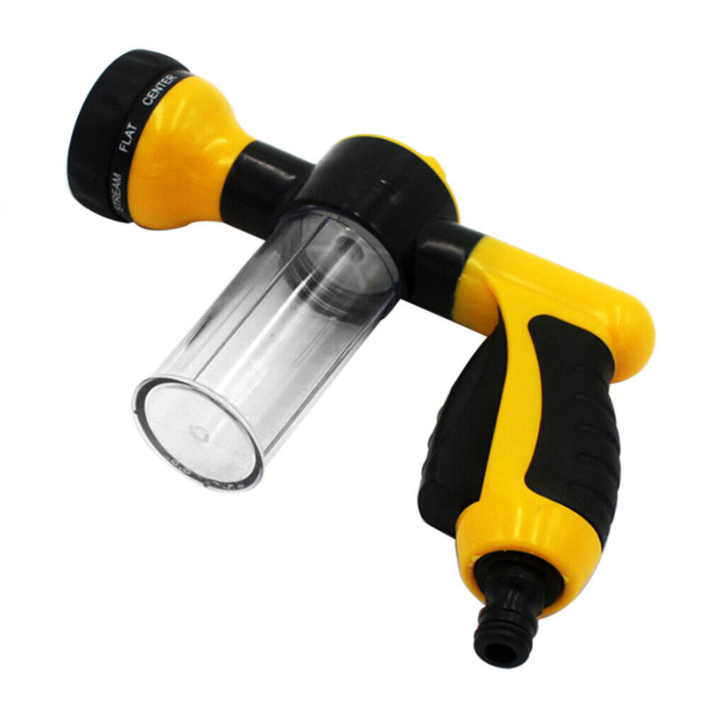 High Pressure Foam Water Gun 3 Gears Car Washer Nozzle Sprayer (Yellow)