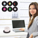 6 PCS Coasters for Drinks Vinyl Record Retro Mats Cup Mat for Wine Glass Tea