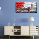 Nordic Couple Kissing Oil Painting Living Room Decorative Picture Wall Artw