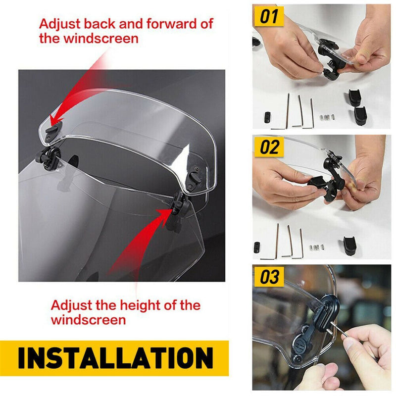 Wind Deflector Clip On Motorcycle Motorcycle Windshield Extension Spoiler