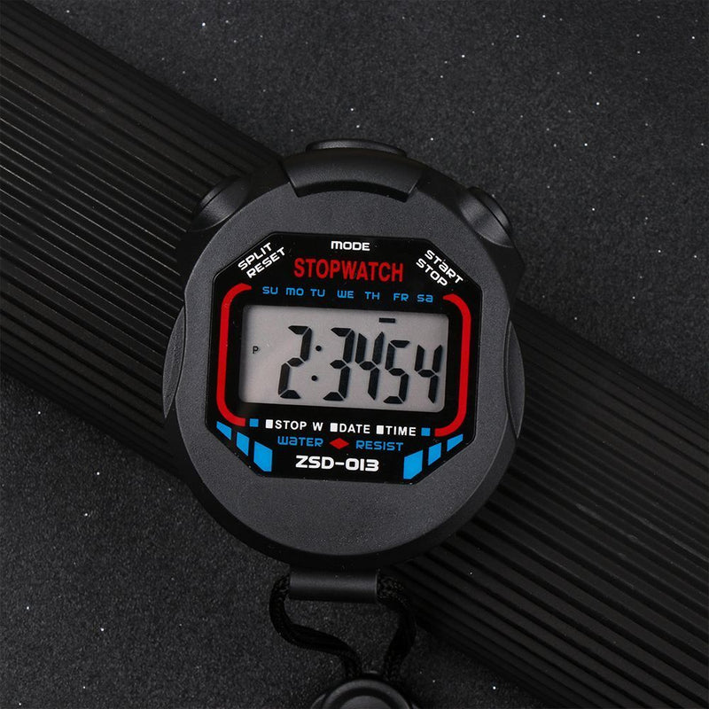 With Strap Sports Handhold LCD Stopwatch Digital Timer Time Counter Chronograph