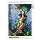 Micolot Butterfly Fairy 5D DIY Diamond Round Rhinestone Embroidery Paintings Artcraft for