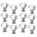 Drawer Diamond Shape Pull Handle Door Knobs Crystal Glass Knobs Cupboard Pulls