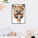 Counted Lovely Fox Partial Embroidery 14CT DIY Cross Stitch Art Canvas Kit Newly