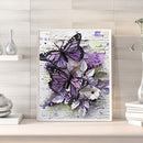 Purple Butterfly Oil Paint By Numbers Kits Canvas Picture DIY Wall Crafts Newly
