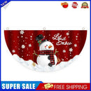 Christmas Half Fan Flag Fan-shaped Bunting Outdoor Xmas Decoration (Snowman)