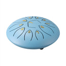 6 Inch 11-Note Tongue Drum with Drumsticks Hand Pan Ethereal Drums (Blue) Newly