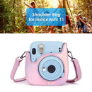 PU Leather Camera Case Protector for Instax Mini 11 9 8+ 8 (Aurora Pink) Newly