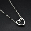Choker Accessories Heart Pendant LOVE Charm Necklace Stainless Steel Chain