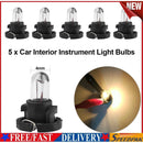 5PCS T4 12V Car Auto Interior Instrument Light Bulbs Dashboard Lamp Warm Light