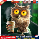 Full Round Drill Mosaic Craft 5D DIY Funny Owl Rhinestone Diamond Painting Newly