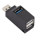 Mini USB 3.0 Hub Adapter Extender High Speed U Disk Reader Splitter 3 Ports