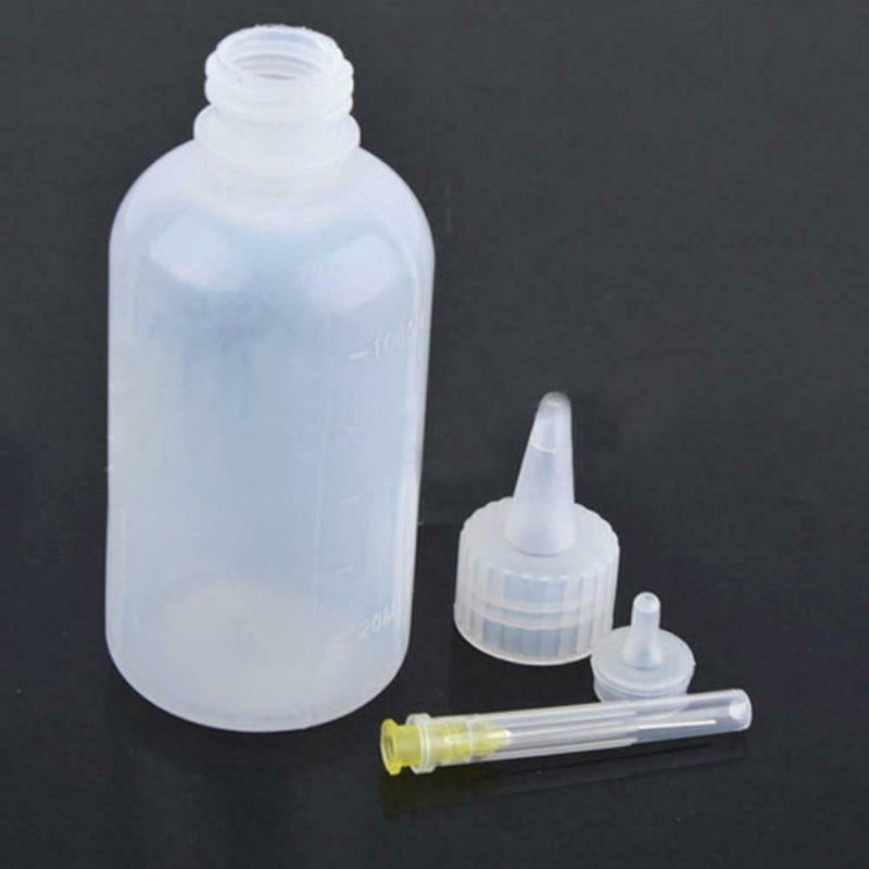 2PCS Needle Tip Bottle Liquid Flux Dispenser Oil Solvent 50ML 0.7 M3O0 B2V0