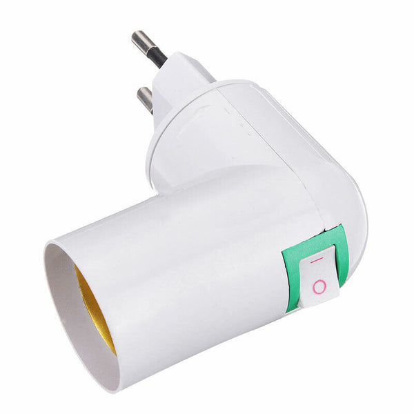 EU-Stecker-Adapter E27 LED Lampe Lampen SockelHalter Fassung Halterung 2022 C2P8