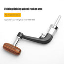 Wood Knob Metal Spinning Reel Handle Replacement for LINNHUE 5000-6000 Newly