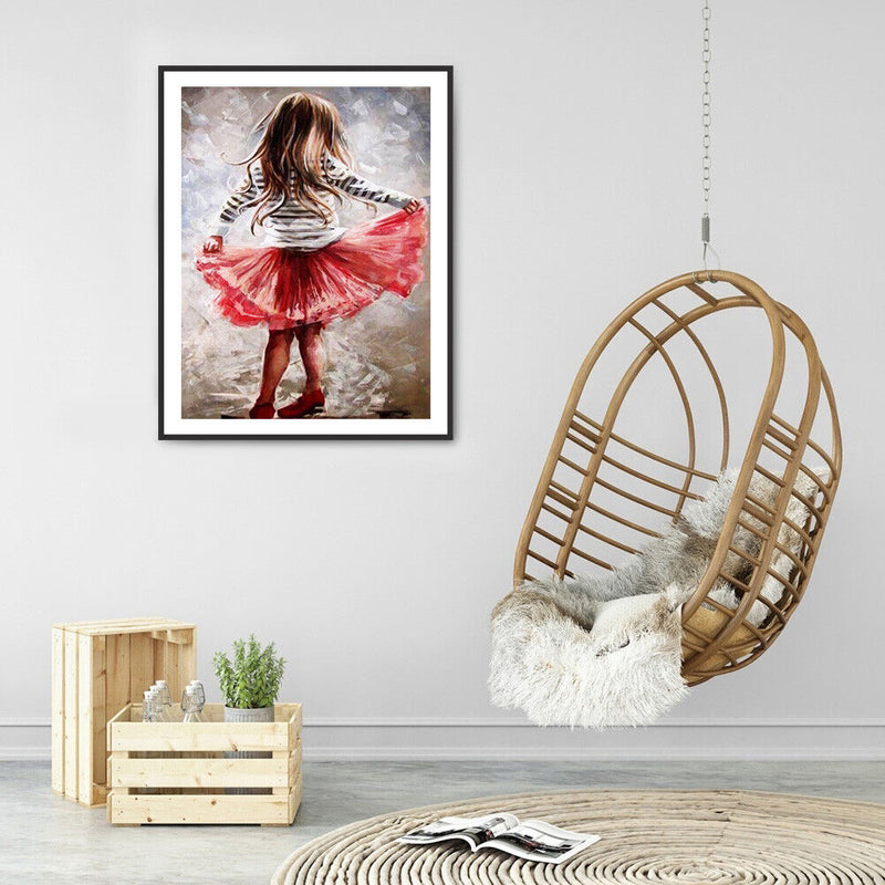 DIY Full Round Drill Diamond Painting little girlMosaic Rhinestone Art Craf