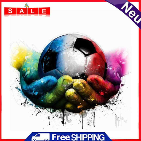 Diamond Painting Hand Hold Football Full Round Drill Picture of Rhinestone Kit