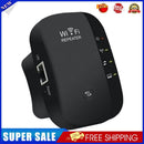 Long Range Wireless WiFi Repeater 300Mbps Signal Amplifier (Black US Plug)