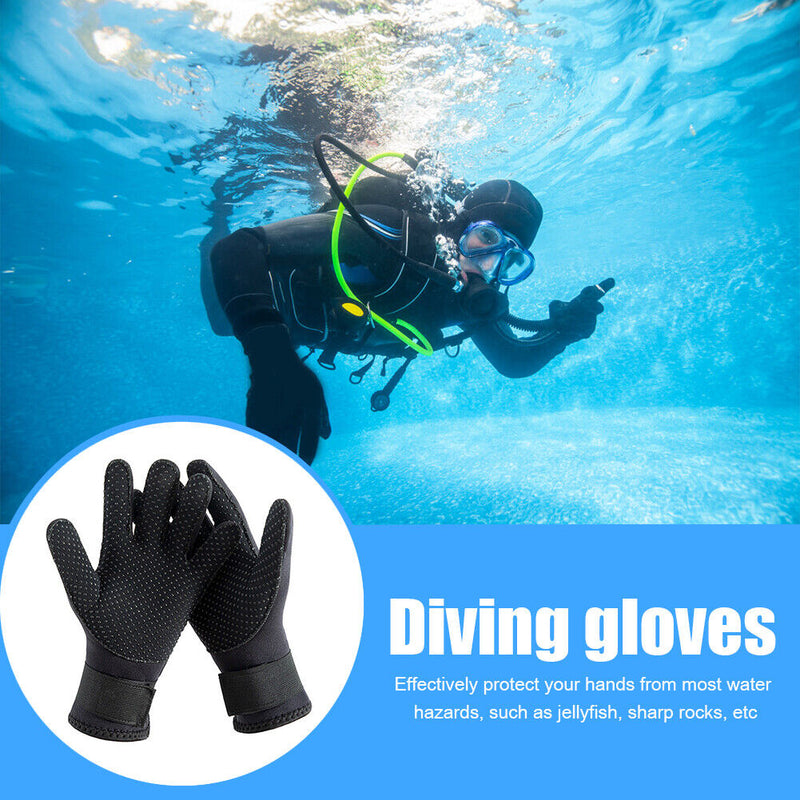 3mm Men Women Diving Gloves Snorkeling Wearable Anti-slip Gloves (Size XL) Newly