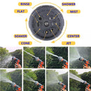 Garden Lawn Hose Nozzle Head Water Sprayer Red - 8 SPRAY PATTERNS~