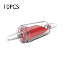 10pcs Tracheal Check Valve Fish Tank Aquarium Non Return Air Pump (Red L) Newly