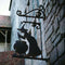 Holiday Decor Black Witch Sign Metal Witch Wall Silhouette for Garden Patio Door