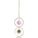 Crystal Wind Chime Star Moon Pendant Colorful Beads Hanging Drop Decor (B) Newly