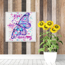 5D DIY Butterfly Luminous Diamond Painting Full Round Drill Home Decoration
