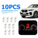10pcs T5 B8.5D LED Car Light Auto Dashboard Instrument Light Bulbs (White) Newly