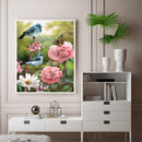 #A Bird on Branch Oil Paint By Numbers Kit DIY Frameless Drawing Picture for A