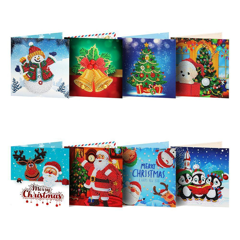 8pcs DIY Special Shaped Diamond Painting Santa Claus Snowman Elk Christmas