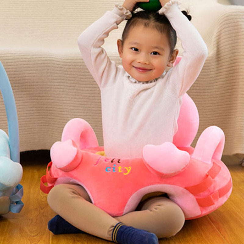 Baby Sofa Support Seat Cover Plush Learning To Sit Chair with Rod (Rabbit) Newly