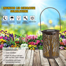 Hollow Maple Leaf Solar LED Lantern Light Path Lawn Patio Hanging Decor Lamp
