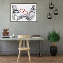 5D DIY Full Drill Diamond Painting Love Heart Cross Stitch Embroidery Ornaments