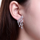 Zircon Stud Earrings Drop Ear Clip Rhinestone Ear Stud Angel Wings Earrings