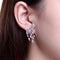 Zircon Stud Earrings Drop Ear Clip Rhinestone Ear Stud Angel Wings Earrings
