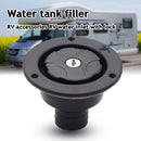 Automobile Car Fresh Water Fill Hatch RV Boat Lockable Inlet Filter (Black)