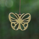 3 Bells Copper Metal Handmade Wind Chimes Wind Bell Ornament (Butterfly) Newly