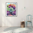5D Succulents Plant Kit Full Square Drill Rhinestone DIY Diamond Painting Cra