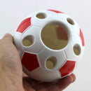 Cute Football Shaped Pen Holder Desktop Pencil Storage Rack (Red-White) Newly